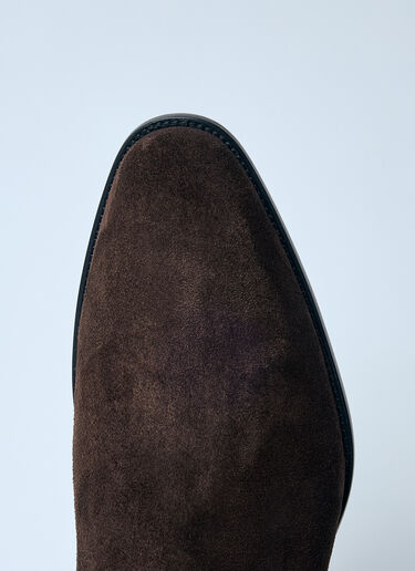 Saint Laurent Wyatt Harness Boots Brown sla0159036