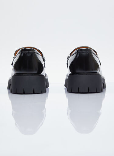 Interlocking G Chain Leather Loafers Gucci Interlocking G Chain Leather Loafers Black guc0253097