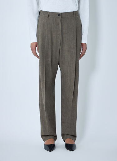 Gianni Wool Straight Pants The Row Gianni Wool Straight Pants Grey row0264057
