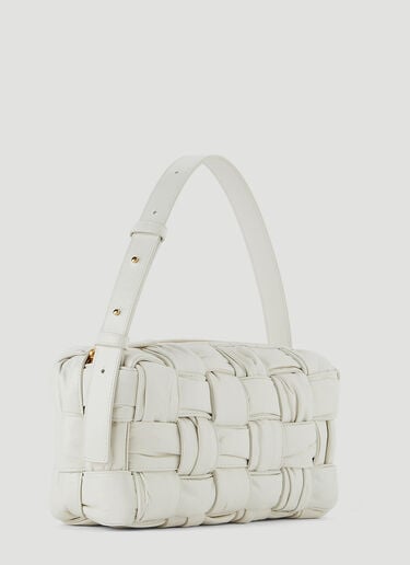 Bottega Veneta Brick Cassette Plissé Shoulder Bag White bov0250017