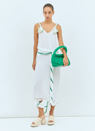 JW Anderson Tassel Strap Twisted Dress White jwa0258004