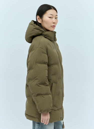 GANNI Soft Puffer Midi Jacket Khaki gan0254005