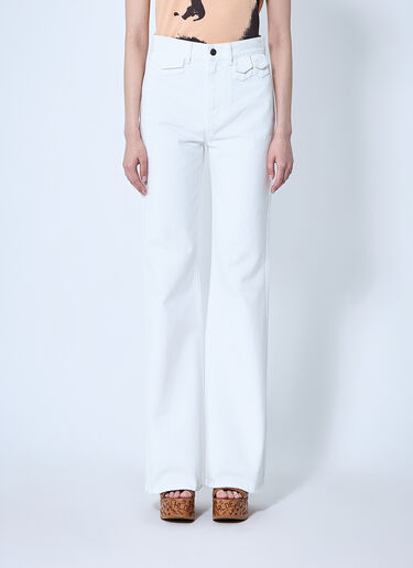 Chloé Denim Flare Jeans White chl0260010