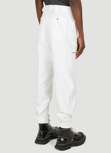 Alexander McQueen Zipped Cargo Pants White amq0148005
