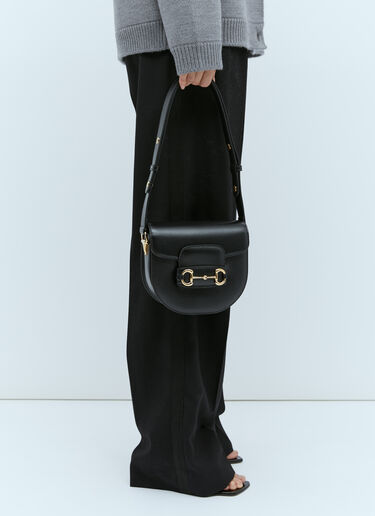 Gucci Horsebit 1955 Mini Rounded Shoulder Bag Black guc0254045