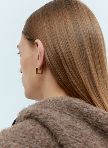 Tom Wood Small Square Hoop Earrings Gold tmw0353028