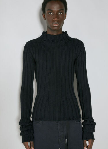 Ann Demeulemeester Warr Rib Sweater Black ann0154010