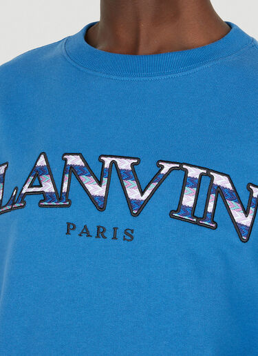 Lanvin Curb Crewneck Sweatshirt Blue lnv0149005