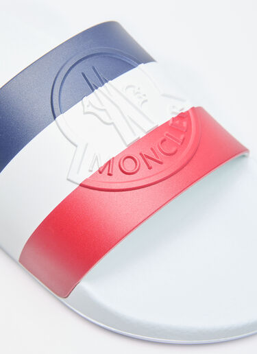 Moncler Basile Logo Print Slides White mon0156030