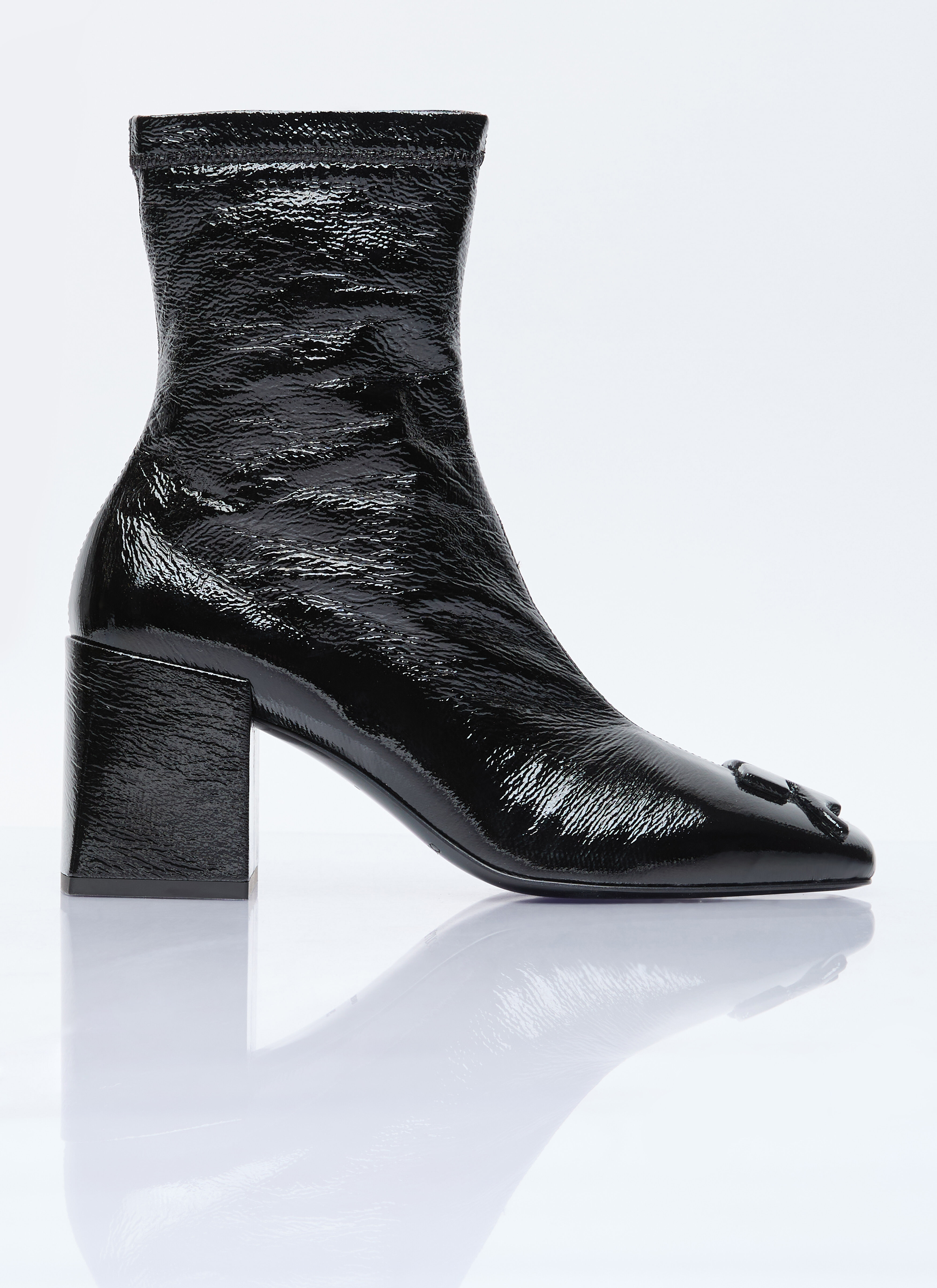 Vinyl ankle hot sale boots
