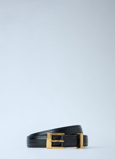 LN-CC® - Khaite: Manhattan Leather Belt - Black Khaite Manhattan Leather Belt Black kha0265021