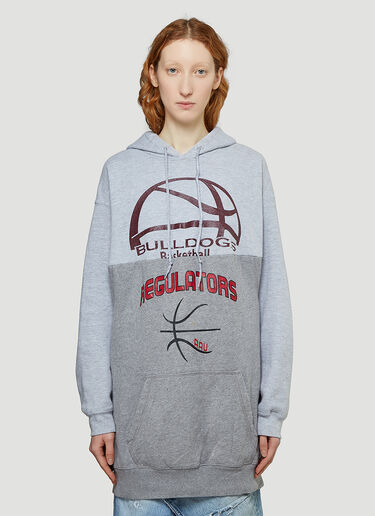 Bonum Contrast-Panel Hooded Sweatshirt Grey bon0344015