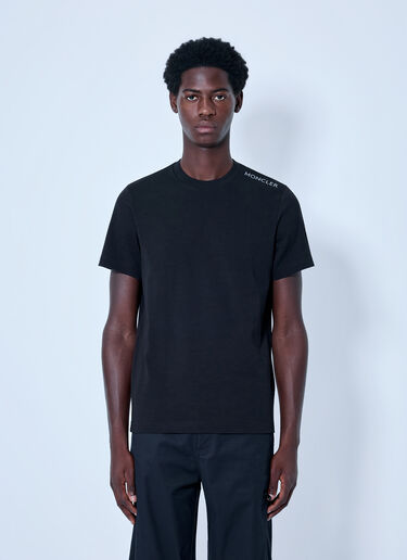 LN-CC® - Moncler: Large Sketch Logo T-shirt - Black Moncler Large Sketch Logo T-shirt Black mon0166029