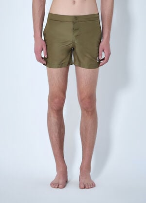 Moncler Elastic Waist Swim Shorts Khaki mon0164011