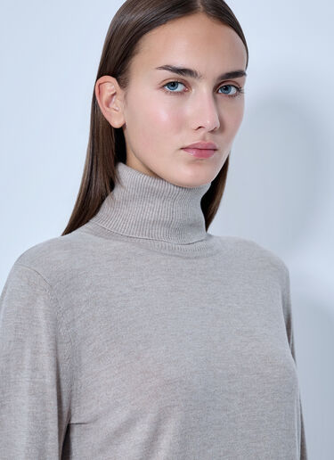 LN-CC® - Max Mara: Turtleneck Fine Knit Sweater - Beige Max Mara Turtleneck Fine Knit Sweater Beige max0266106