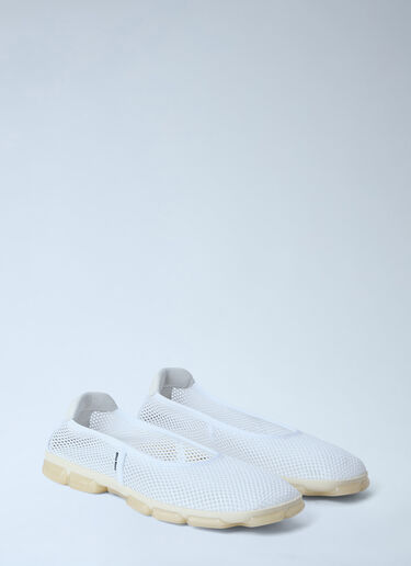 Miu Miu Mesh Slip-On Flats White miu0264031
