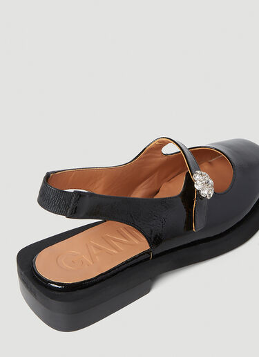 GANNI Mary Jane Slingback Shoes Black gan0252033