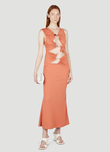 Christopher Esber Frequency Crystal Dress Orange chr0252012