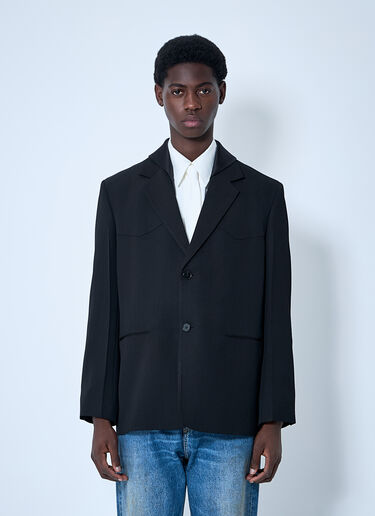 Jil Sander Double-Collar Blazer Black jil0160001