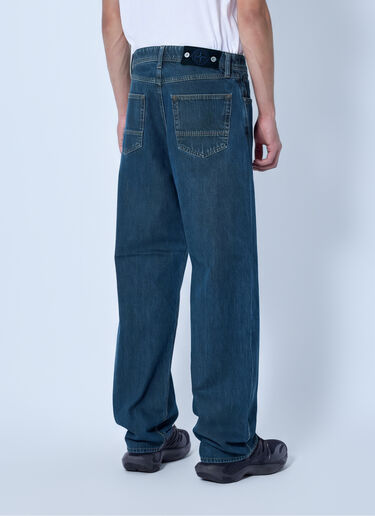 LN-CC® - Stone Island: Five-Pocket Wide-Leg Denim Jeans - Blue Stone Island Five-Pocket Wide-Leg Denim Jeans Blue sto0165110