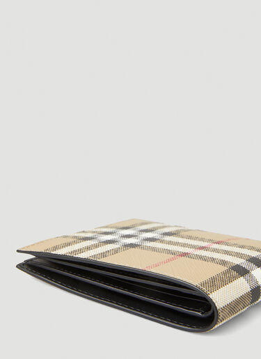 Checked Bifold Wallet Burberry Checked Bifold Wallet Beige bur0151173