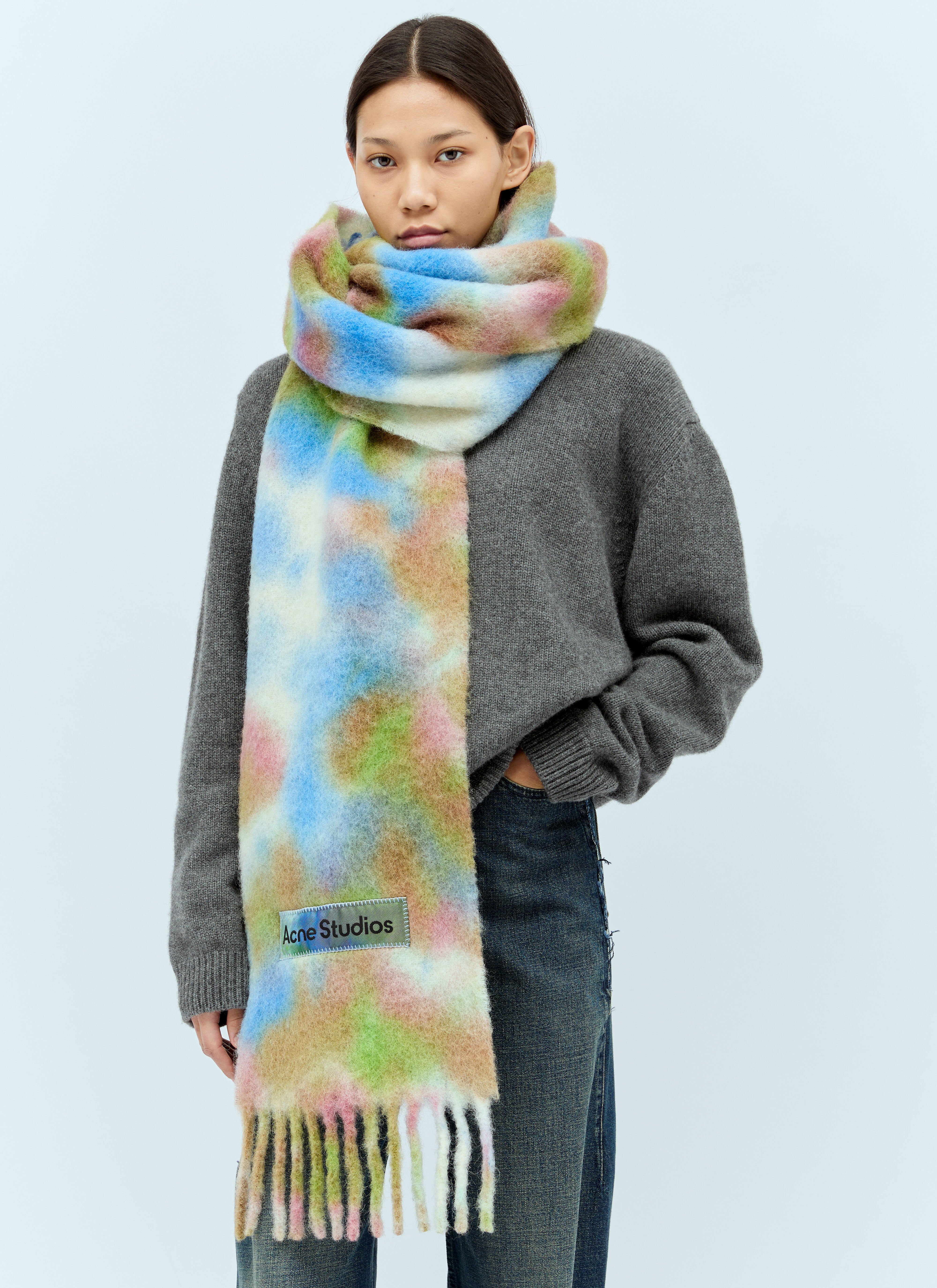 Jil Sander Tie-Dye Scarf Blue jil0255004