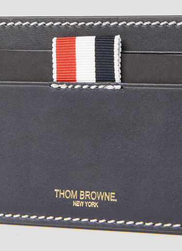 Thom Browne Logo Leather Cardholder Navy thb0153012