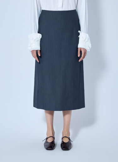 Jil Sander Midi Skirt with Front Pleats Grey jil0266005