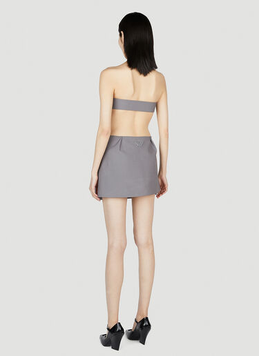 Prada Gabardine Dress Grey pra0252051
