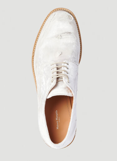 Maison Margiela Distressed Oxford Shoes White mla0151024
