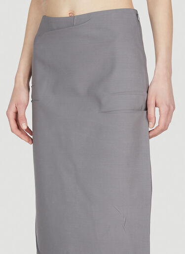 Prada Gabardine Skirt Grey pra0252054