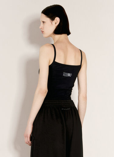 MM6 Maison Margiela Square-Neck Bodysuit Black mmm0255014