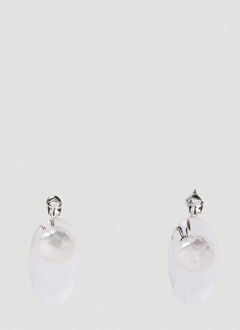 Simone Rocha Trapped Pearl Earrings Cream sra0250023