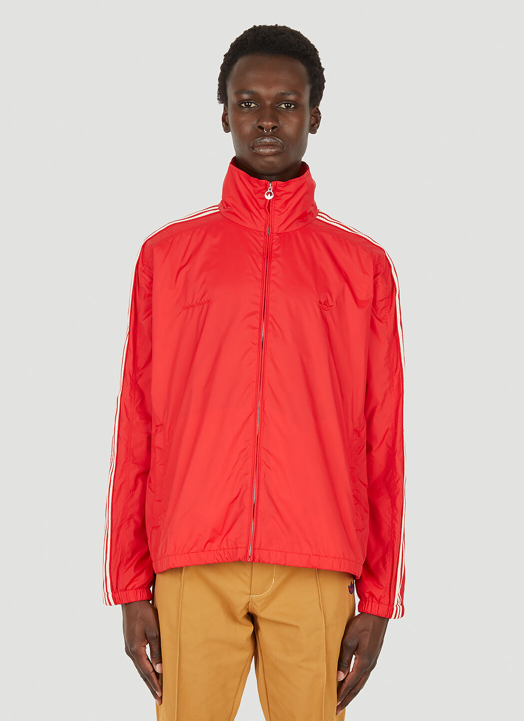 Adidas windbreaker jacket hot sale red