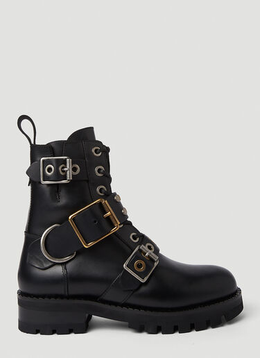 Vivienne Westwood 컴뱃 버클 부츠 블랙 vvw0249055