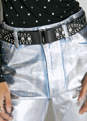 Max Mara Stud Embellished Belt Black max0258048