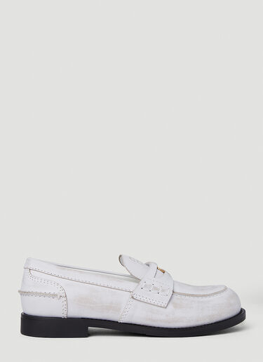 Miu Miu 페인티드 페니 로퍼 화이트 miu0251012
