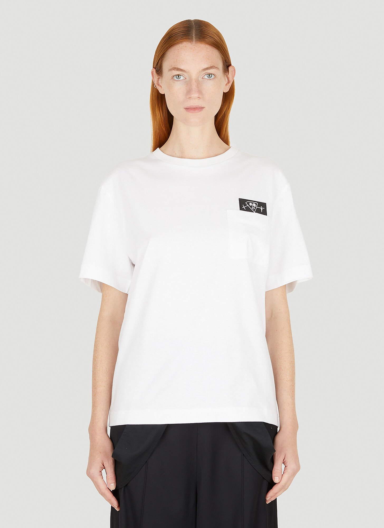 Plan C Logo Patch T-shirt Female White