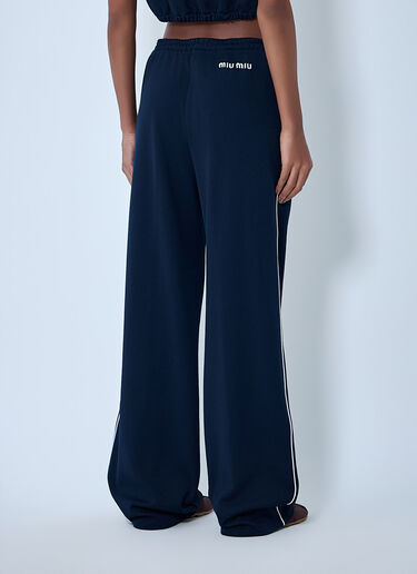 Miu Miu Elasticated Wide-Leg Pants Navy miu0263057