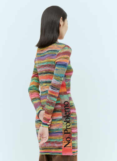 Aries SpaceDye Problemo Holey Knit Mini Dress Multicolour ari0254002