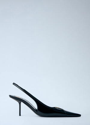 Saint Laurent Babylone Breteuil Slingback Pumps Black sla0263044