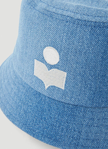 Isabel Marant Haley Logo Bucket Hat Blue ibm0251041