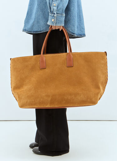 Bottega Veneta Large Cabat Suede Tote Bag Camel bov0257057