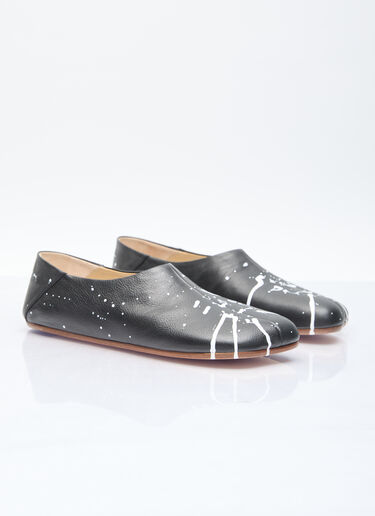 MM6 Maison Margiela 페인트 스플래터 바부슈 슬리퍼 블랙 mmm0255034