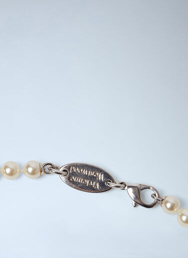 LN-CC® - Vivienne Westwood: Stuart Swarovski Pearl Necklace - White Vivienne Westwood Stuart Swarovski Pearl Necklace White vvw0148020