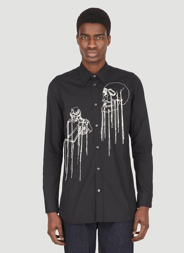 Alexander McQueen Skull Print Shirt Black amq0147004