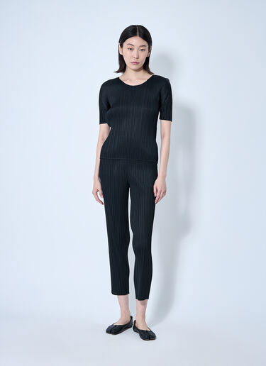 Pleats Please Issey Miyake Pleated Shirt Black plp0260017