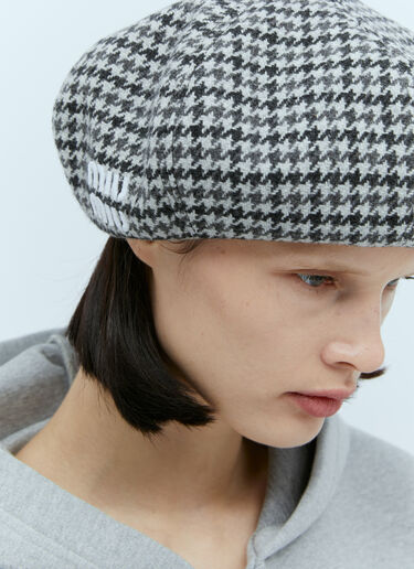 Miu Miu Shetland Wool Beret Hat Grey miu0254046