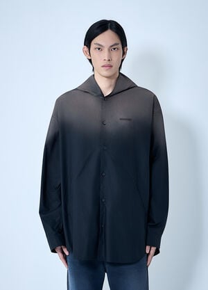 Balenciaga Hooded Shirt Black bal0163011