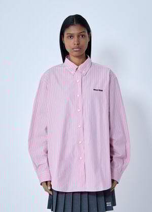 Miu Miu Poplin Shirt Pink miu0263003